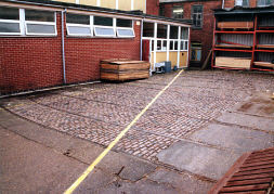 Trackwork on depot forecourt