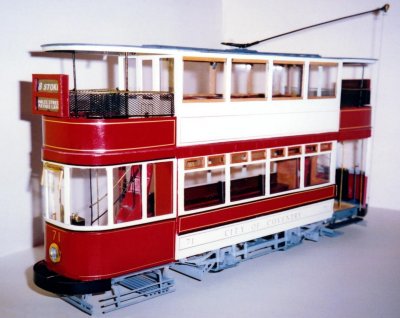 Scale model of tramcar 71